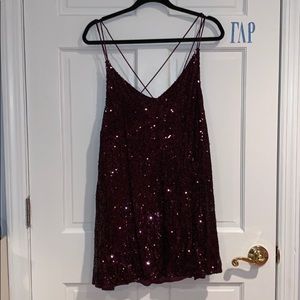 Free People Dresses - Free People Purple Sequin Mini dress Free People Dresses - Free People Purple Sequin Mini dress